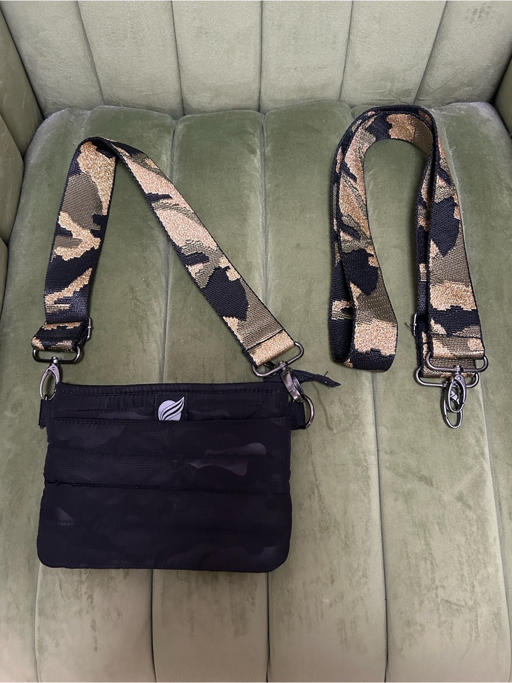 Think Royln crossbody Bag with Camouflage Strap